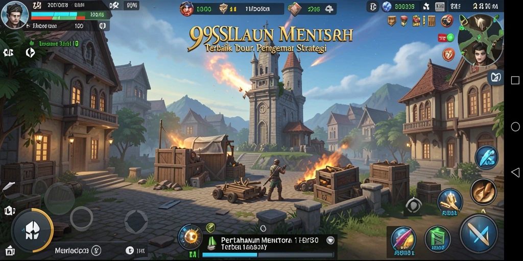 Tampilan gameplay menegangkan di 99SLL Tower Defense.