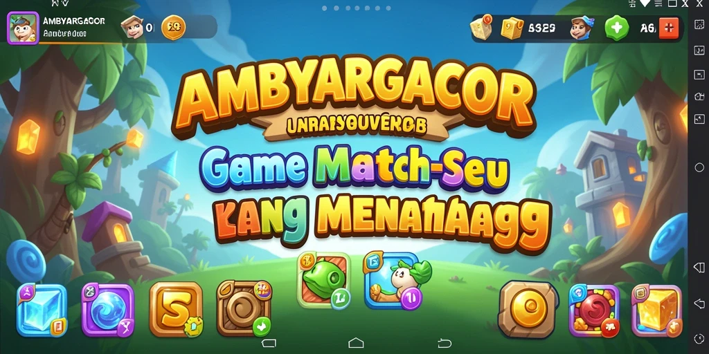 Tampilan gameplay AMBYARGACOR yang penuh warna dan menarik.