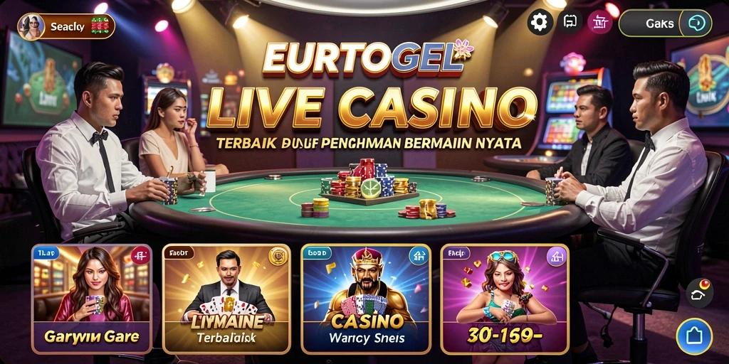 Tampilan game Live Casino yang menarik di EUROTOGEL dengan dealer langsung.