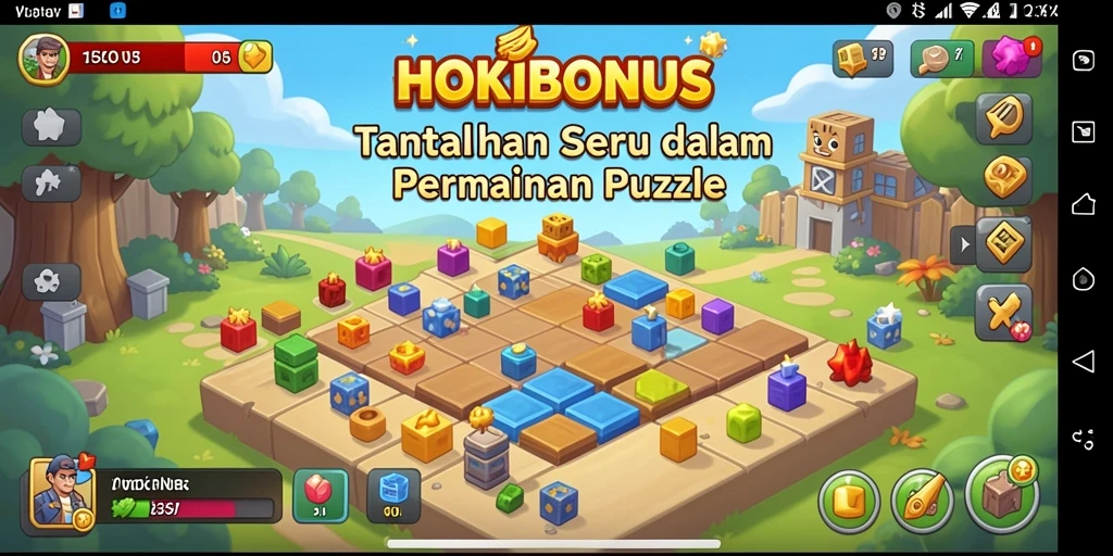 Screenshot HOKIBONUS menampilkan gameplay seru Puzzle.