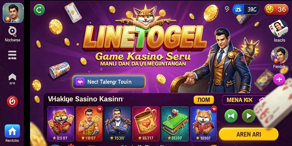 Tampilan gameplay seru dari LINETOGEL dengan fitur Kasino.