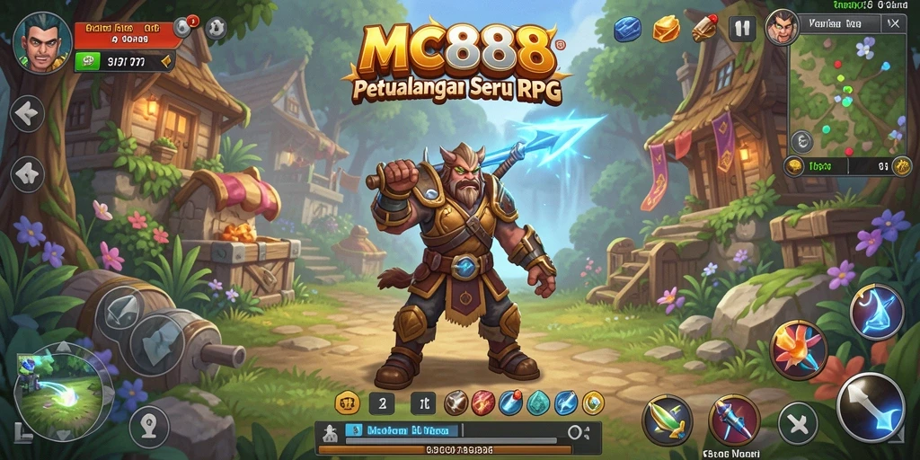 Tangkapan layar menampilkan aksi menarik dalam gameplay RPG MC888.