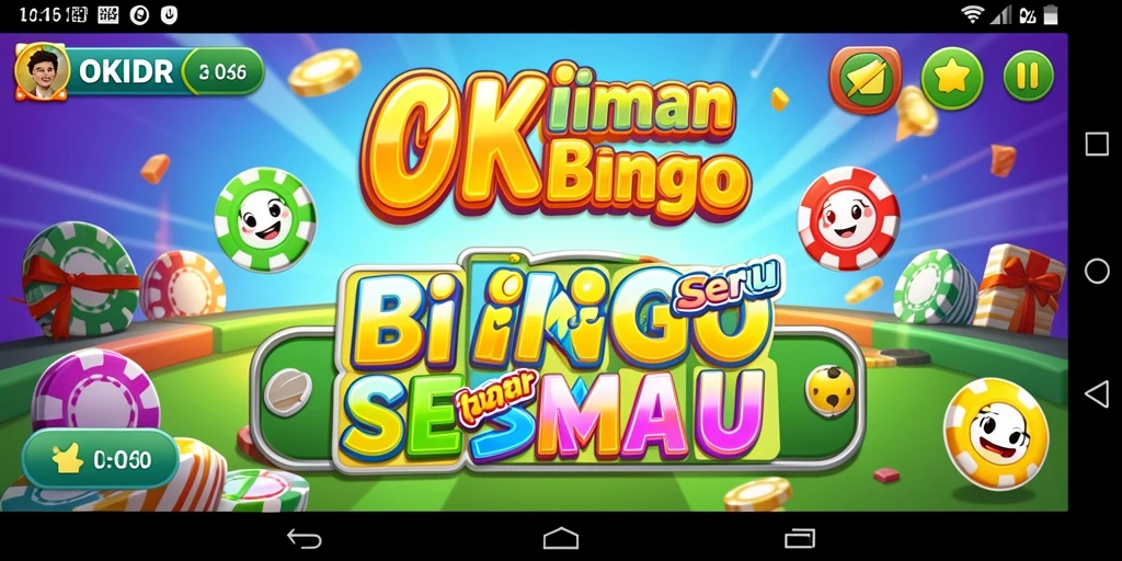 Tampilan permainan Bingo yang menarik dan interaktif di OKIDR.
