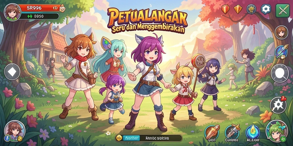 Tampilan gameplay menawan dari game Anime SR996.
